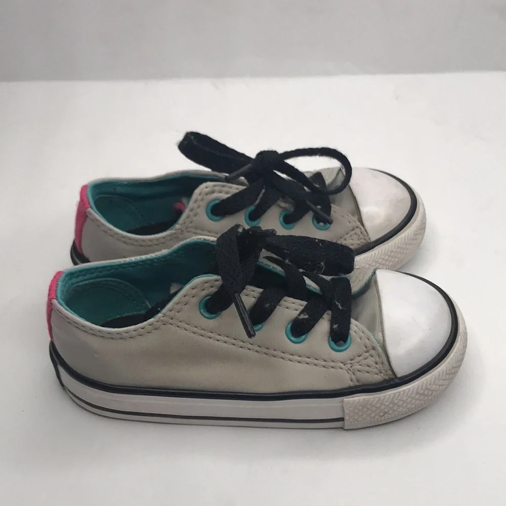 Converse All Star Gray, Black and Pink Sneakers